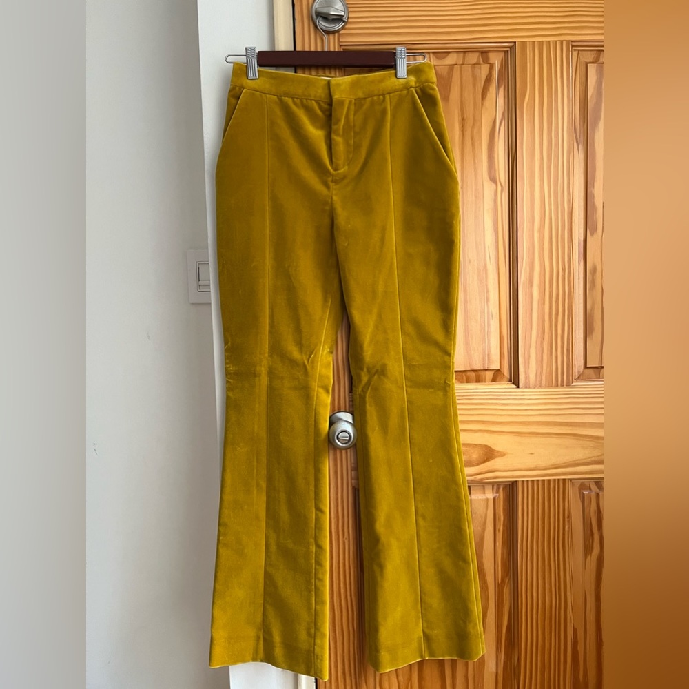 MARNI Women Yellow Concealed Zipper Cotton Trouser Dress Pants IT 36 / US XS